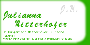 julianna mitterhofer business card